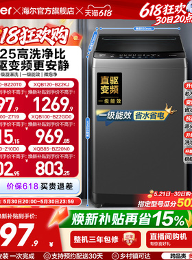 以旧换新 海尔波轮洗衣机大容量全自动家用8kg/10kg变频租房20T0
