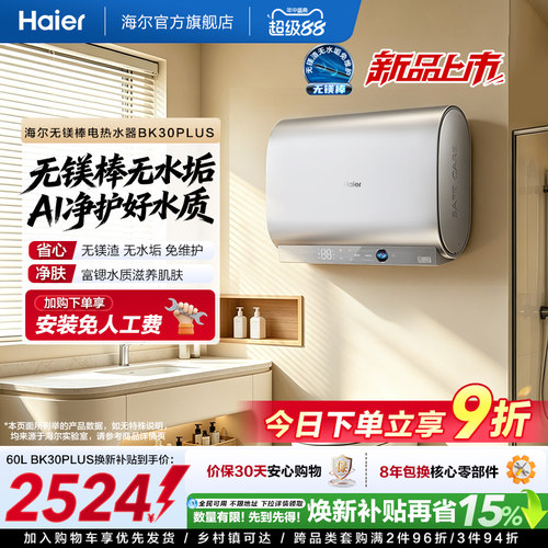 海尔60升无镁棒双胆BK30plus