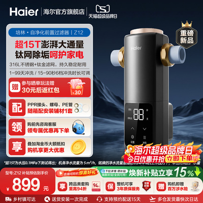 海尔净水新品前置过滤器培林自净化家用全自动反冲洗大流量Z12