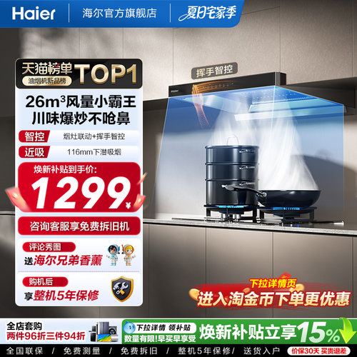 [新品]海尔抽油烟机燃气灶T11Pro