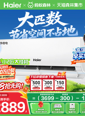 大挂机|海尔净省电空调2匹挂机一级能效变频客厅家用挂机48E1