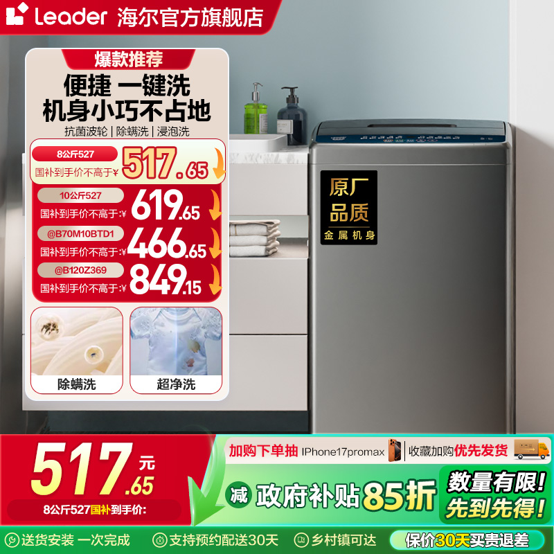 统帅新品8kg抗菌波轮波轮洗衣机