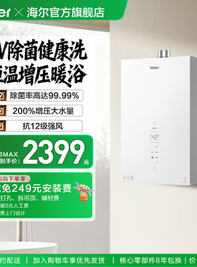[新品]海尔KM6MAX燃气热水器UV杀菌净水天然气静音水伺服增压恒温