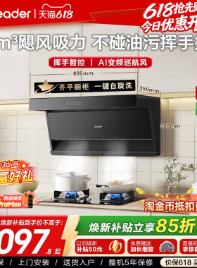 以旧换新|海尔出品统帅抽油烟机燃气灶一套懒人净烟机F28烟灶套装