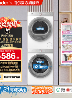海尔出品统帅（leader）三筒懒人洗衣机系列10kg热泵洗烘套装686W