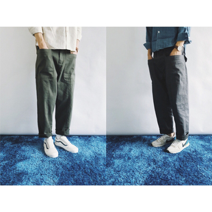 19SS日系宽松直筒休闲裤 口袋工装 NESS 基础款 Soft 裤 Elasticity