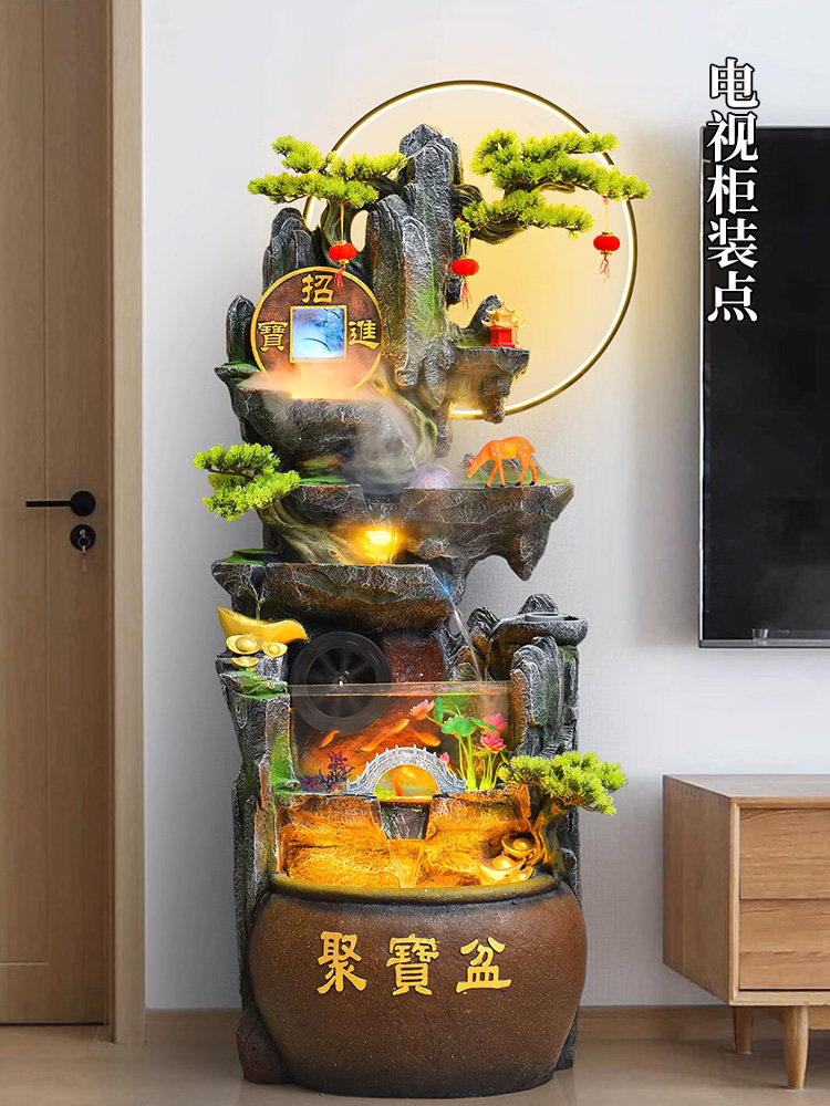 행운의 가산장 유수장식 분수장식 풍수바퀴 거실 복풍수구슬 회사개업선물