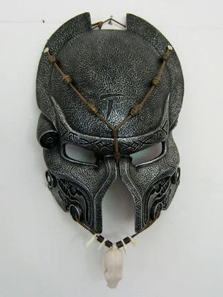 万圣节珍藏新款铁血战士面具 高档树脂面具 工艺品收藏装饰面具