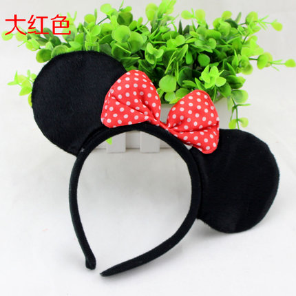 千奇坊 成人万圣节日表演动物头饰化妆道具蝴蝶结款卡通老鼠头箍