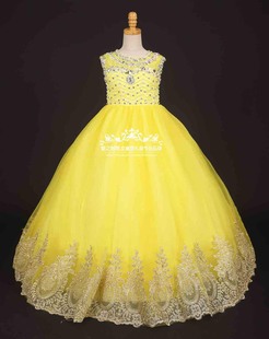 花童公主裙演出服 女童长裙公主裙 女童声乐表演儿童模特秀礼服