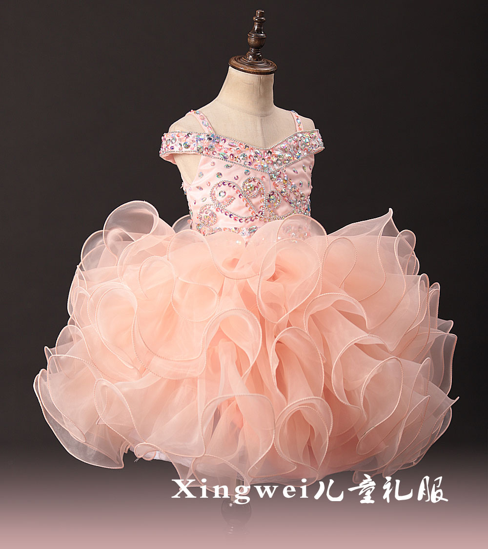 定制六一高端儿童礼服快乐阳光歌唱比赛礼服 女童舞蹈短款公主裙图片