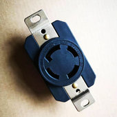 插座NEMA AC277 L19 美规四孔暗装 30R 30A 480V UL黑色118型工业