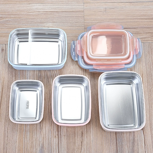 Пластиковый квадратный детский ланч-бокс из нержавеющей стали для школьников