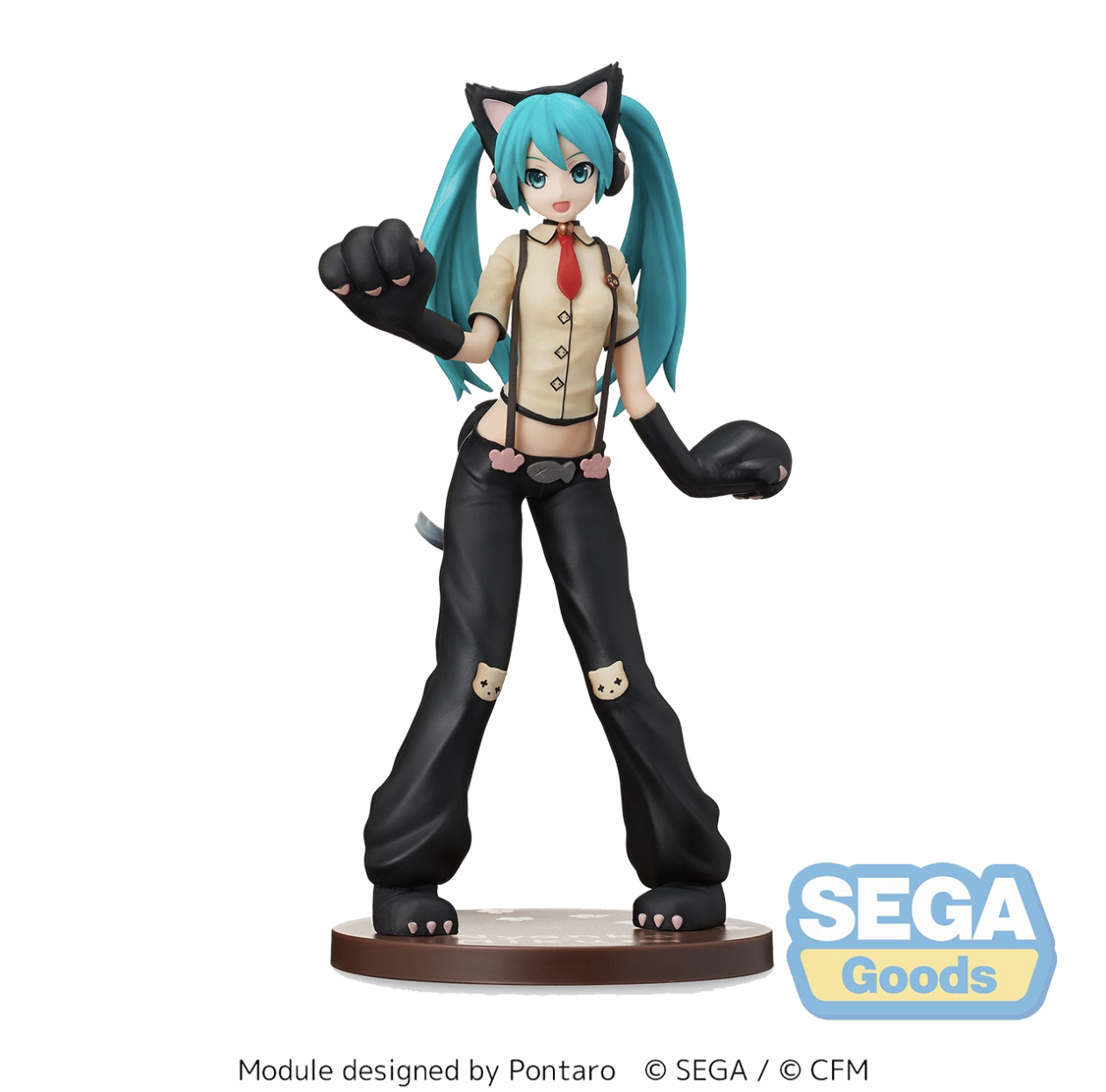 包邮正版 SEGA初音未来 猫咪 景品手办 再版
