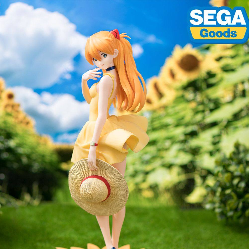 正版 现货 SEGA 明日香 夏服向日葵 新世纪福音战士景品手办