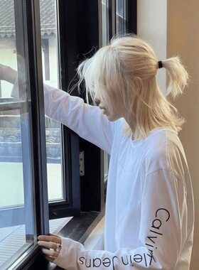 秋季ck长袖t恤男装半袖纯棉经典ckt上衣大码修身透气微弹打底衫潮