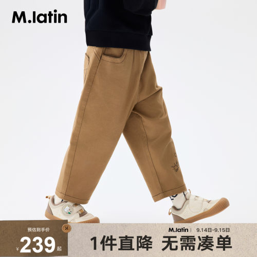 趣味装饰唛，潮酷字母印花，萝卜裤型牛仔裤