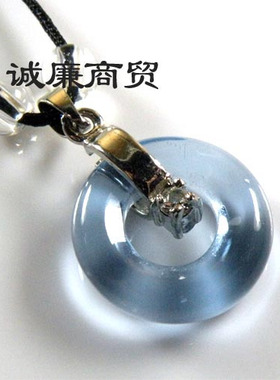 诚信水晶 水晶项链 浅蓝色圆环 jyg93430076