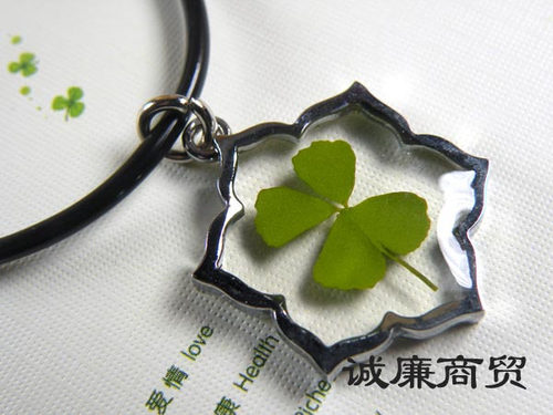 幸运草六瓣花项链金属吊坠