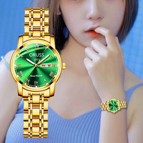 精钢个性女夜光手表全自动