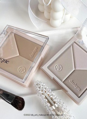 现货韩国dasique代曦可Vcut三色修容盘冷暖调立体轮廓Y型鼻影侧影