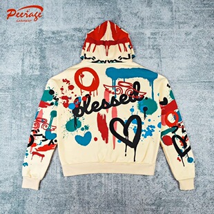 Y2k Streetwear Print Oversized Fleece Pullover Unisex Hoodie
