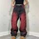 print loose straight Graphic leg vintage jeans男款
