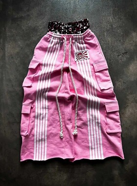 2025 Vintage Double Belt Pants, loose wide-leg style.