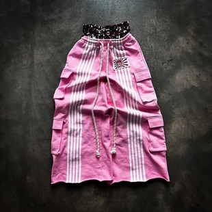 2025 Vintage Double Belt Pants, loose wide-leg style.