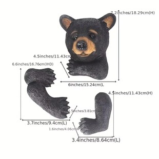 Black Bear Tree Hanging Decoration Resin Garden statue