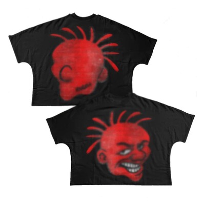 Solid Cotton Cropped Loose Fit Men's T-Shirt男款