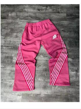 2024  Retro Classic Striped Sweatpants 宽松宽腿裤