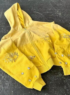 Personality Hoodie Goth Hip Hop Harajuku Loose Zip Hooded