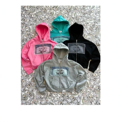 Printed Street Style Hooded Cardigan Long Sleeves男女款