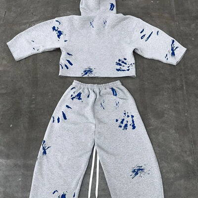 Suit Men's Graphics Oversized Hoodie Y2K Punk Joker Pants