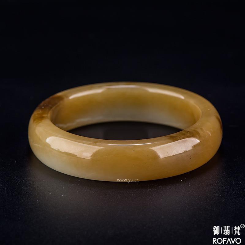 新疆和田玉糖白玉手镯内径51mm47.8克天然玉石