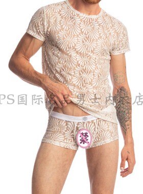 L'Homme Invisible男士Plume性感蕾丝透明 丁字裤三角裤平角裤T恤
