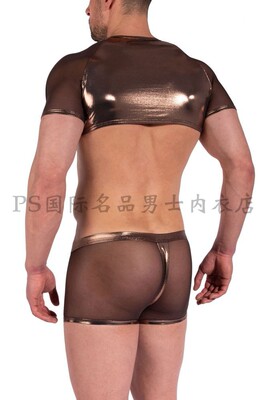 Manstore薄纱拼接性感舒适