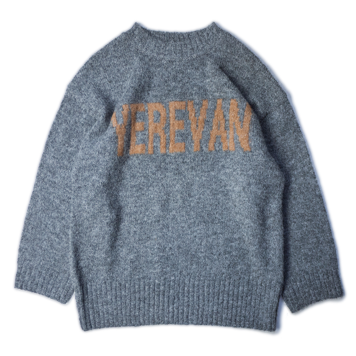 提花毛衣复古圆领宽松