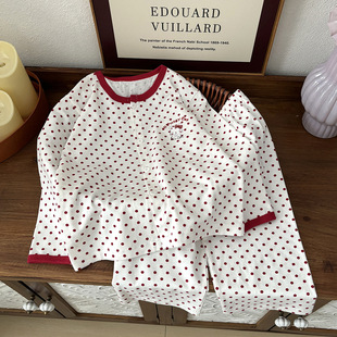 儿童睡衣套装纯棉开衫女童棉质家居服宝宝休假睡衣中大童夏款