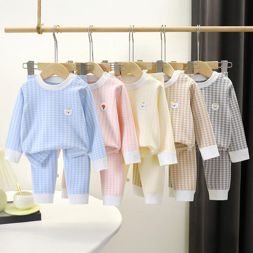 儿童家居服套装秋冬季新款男童睡衣保暖内衣套装女童秋裤秋裤童装