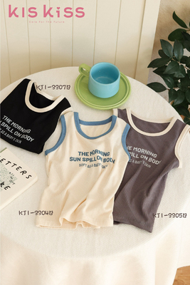 kiskiss夏季新款男童莫代尔背心