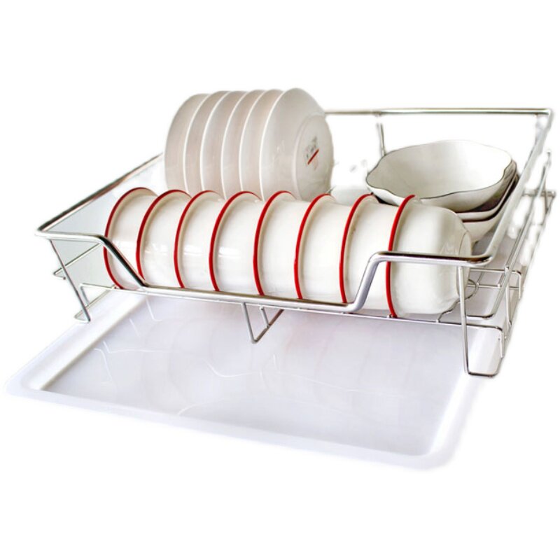 厨房地柜水槽下单层拉篮碗盘置物架新装修抽屉对开门304柜内碗u.