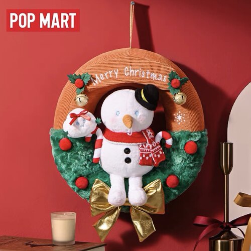 POPMART泡泡玛特BOBOCOCO周边礼物送人雪人圣诞花环bobo&coco正品