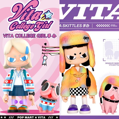 POPMART泡泡玛特 VITA SKITTLES吊卡手办公仔生日礼物GOLLGE GIRL