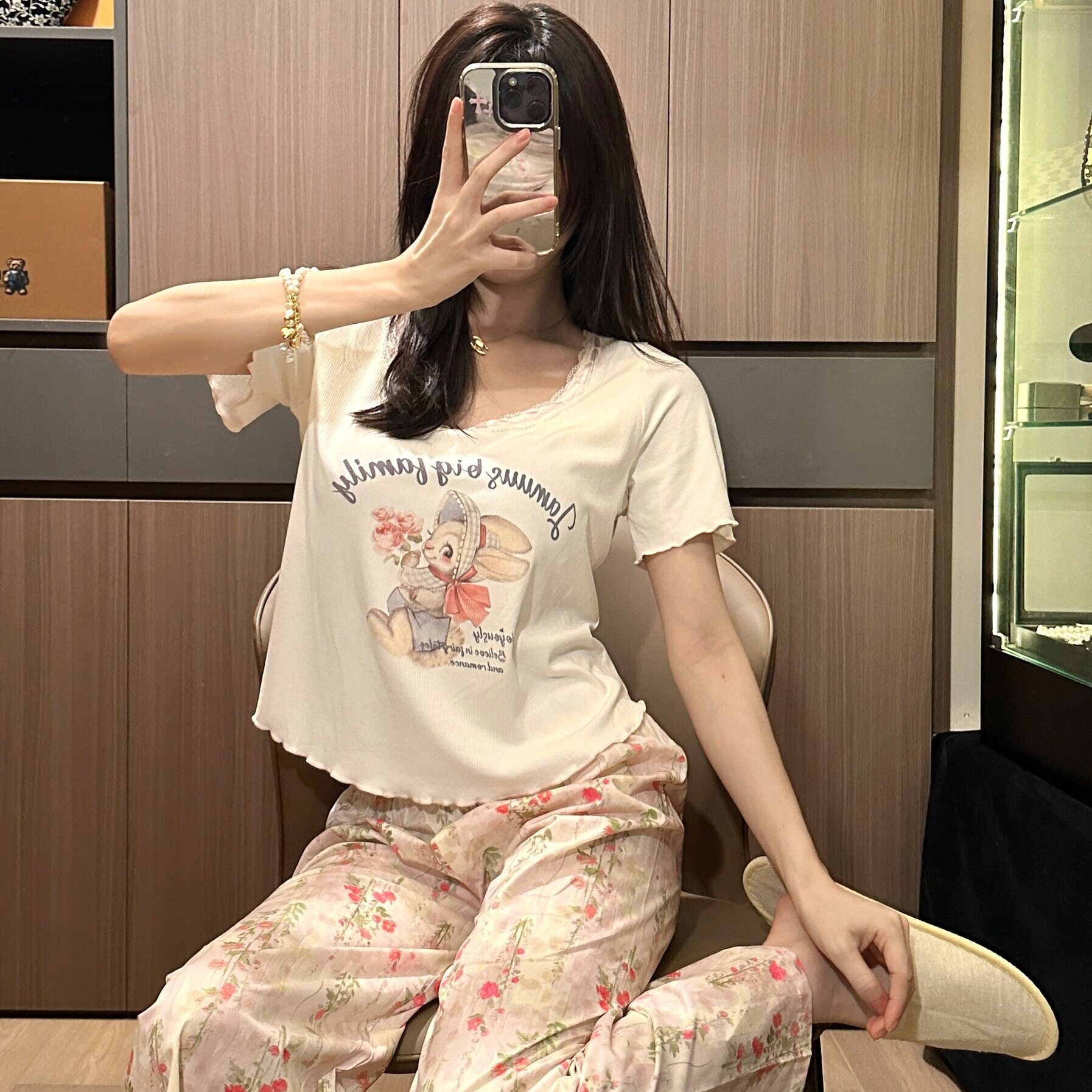 甜美少女休闲家居服可外穿