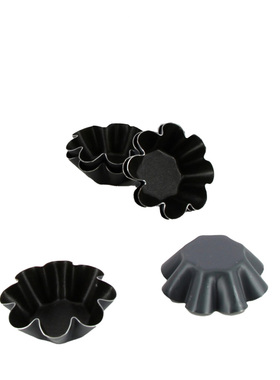 【欧厨】法国matfer不粘涂层8波浪蛋挞模具蛋糕模具4.5直径25个