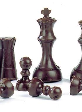 【欧厨】㊣matfer法国进口16枚国际象棋3d巧克力模具