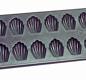 【欧厨】matfer法国进口金属迷你玛德琳贝壳蛋糕不粘涂层模具20枚