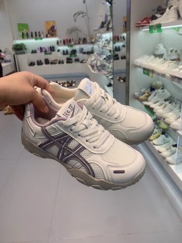 真皮网面透气德训鞋女单鞋2026年夏季圆头厚底休闲运动鞋女登山鞋